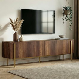 Nordure Nexus Mueble para TV Nogal Barok Dorado